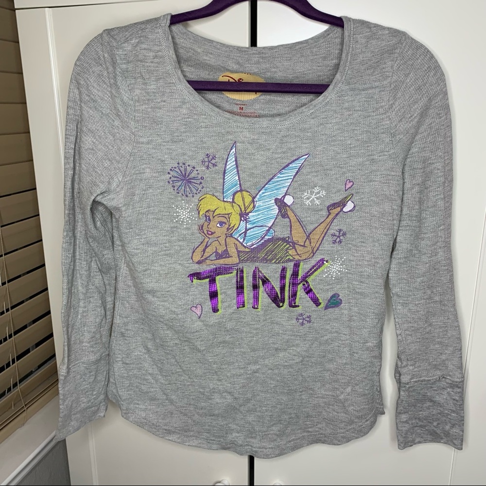 Disney Long Sleeved Thermal Tinkerbell Shirt.